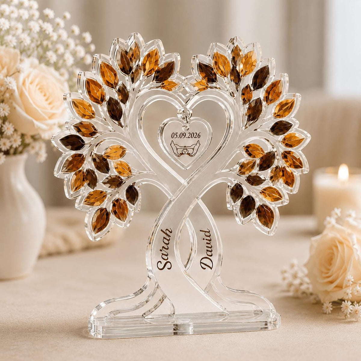 Personalized Acrylic Plaque - Wedding Gift for Couple