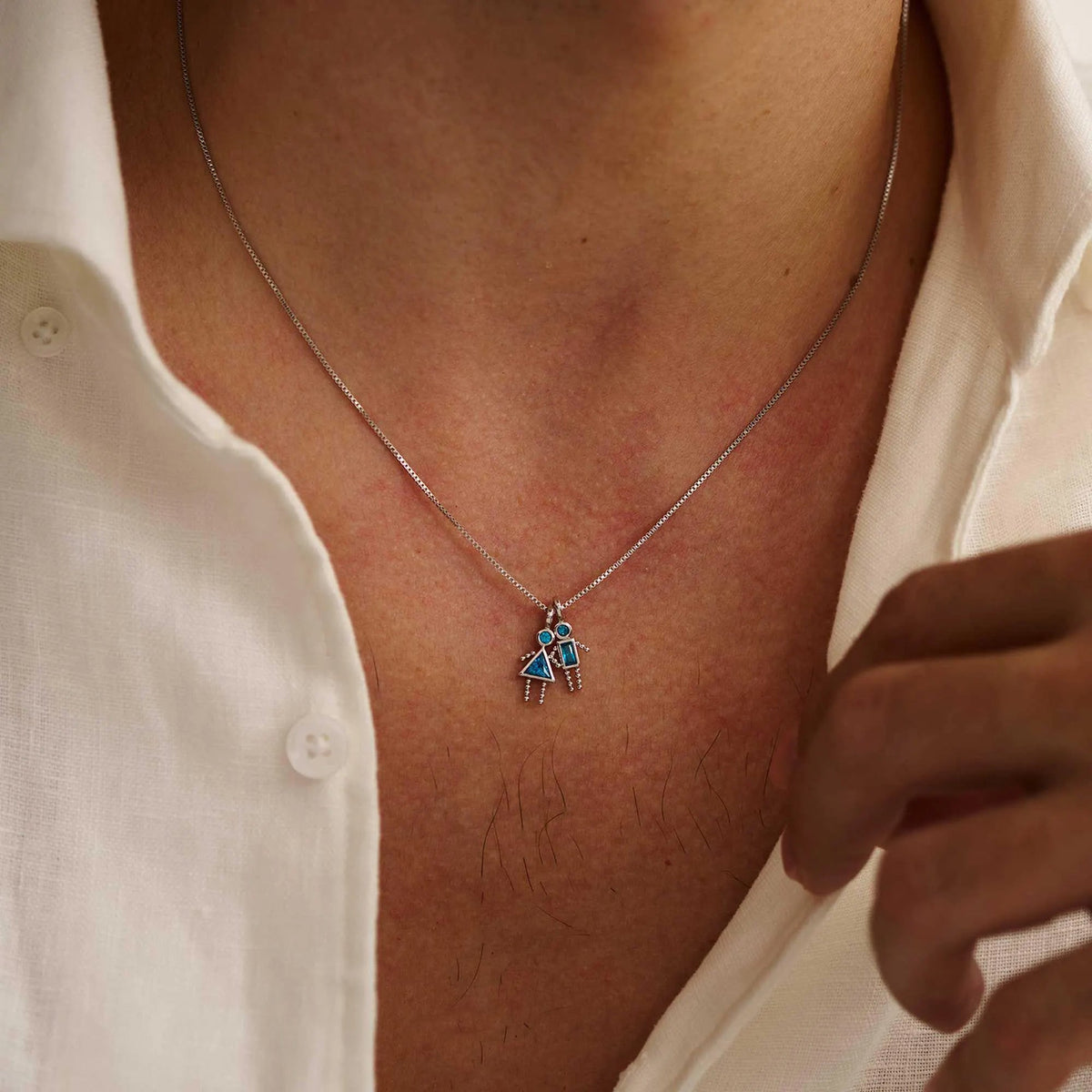 Personalized Birthstone Kids Charms Necklace - Gift for Mom Grandma