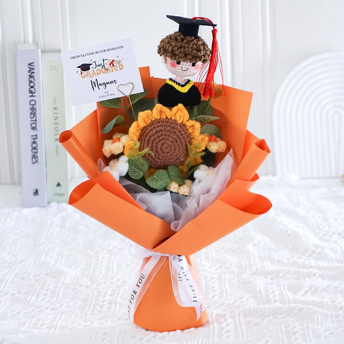 Personalized Crochet Graduation Bouquet Doll - Class of 2026 Keepsake