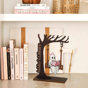 Personalized Chilling Ghost On Swing - Ghost Bookshelf Decor
