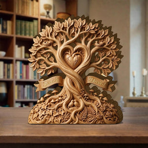 Personalized Couple Tree Wooden Plaque - Wedding Gift, Anniversary Gift