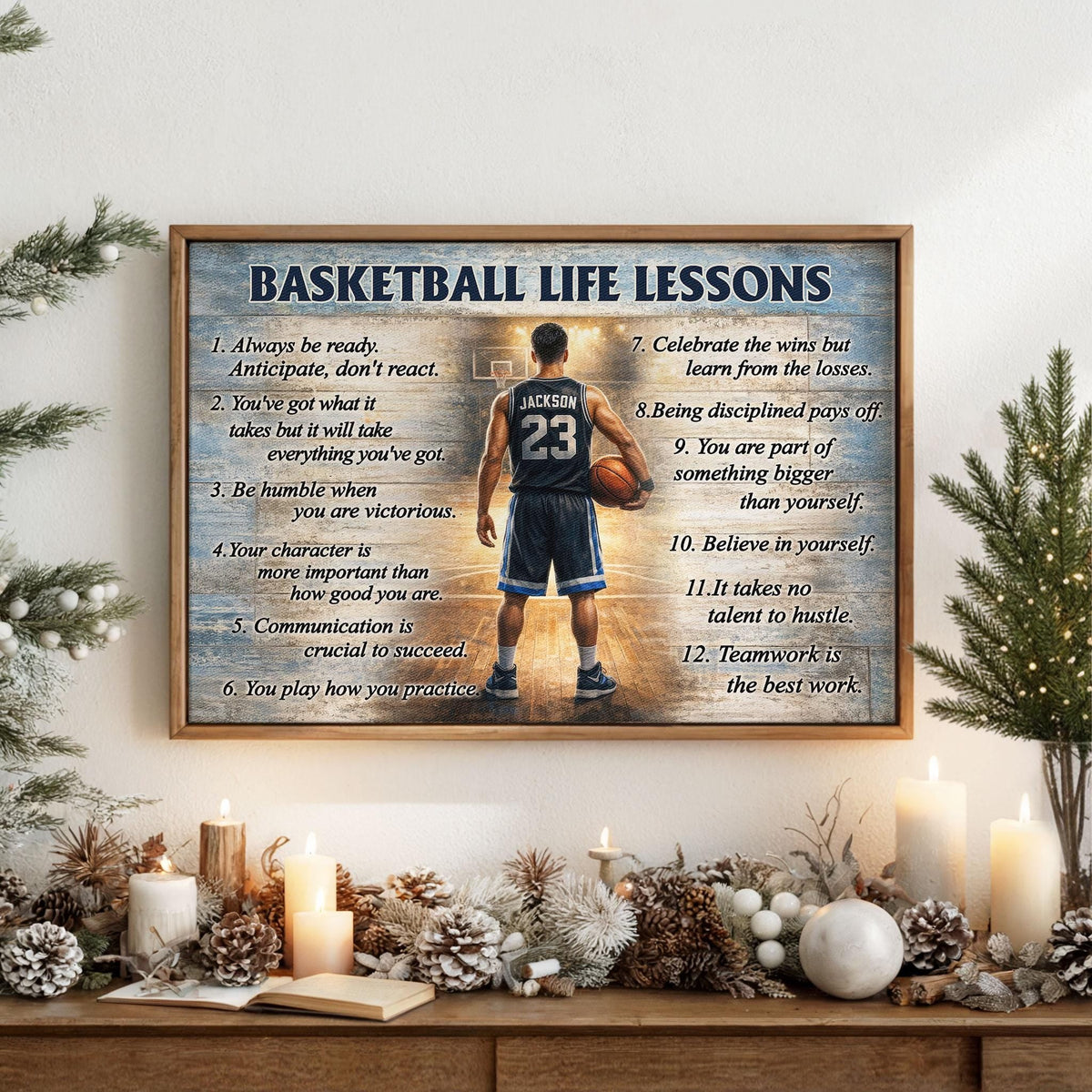 Basketball Life Lessons Personalized Poster - Gift For Basketball Lovers
