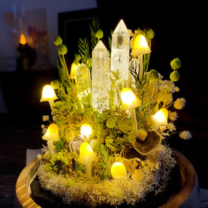 Enchanted Forest Mushroom Handmade Night Light-Fantasy Home Decor