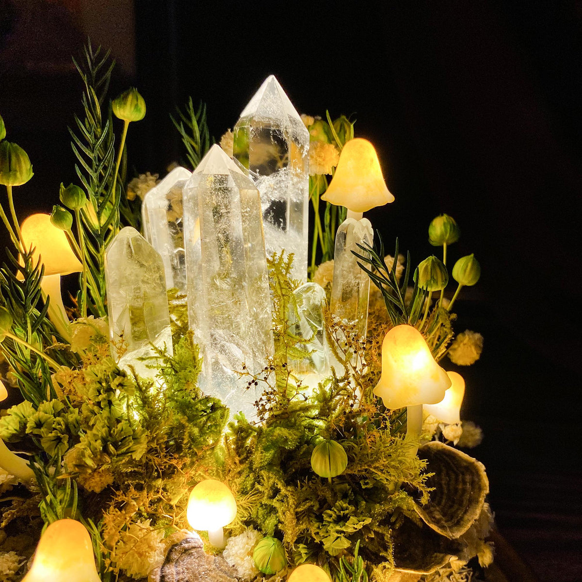 Enchanted Forest Mushroom Handmade Night Light-Fantasy Home Decor