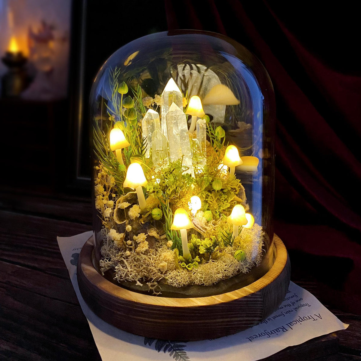 Enchanted Forest Mushroom Handmade Night Light-Fantasy Home Decor