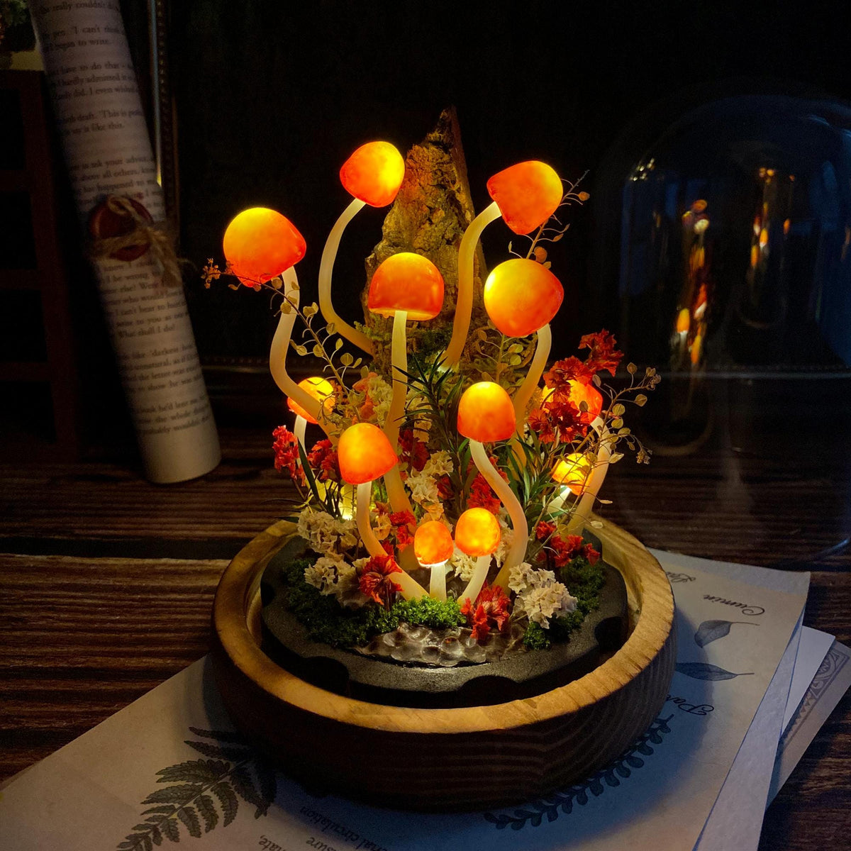 Enchanted Mushroom Forest Handmade Night Light-Glowing Home Decor