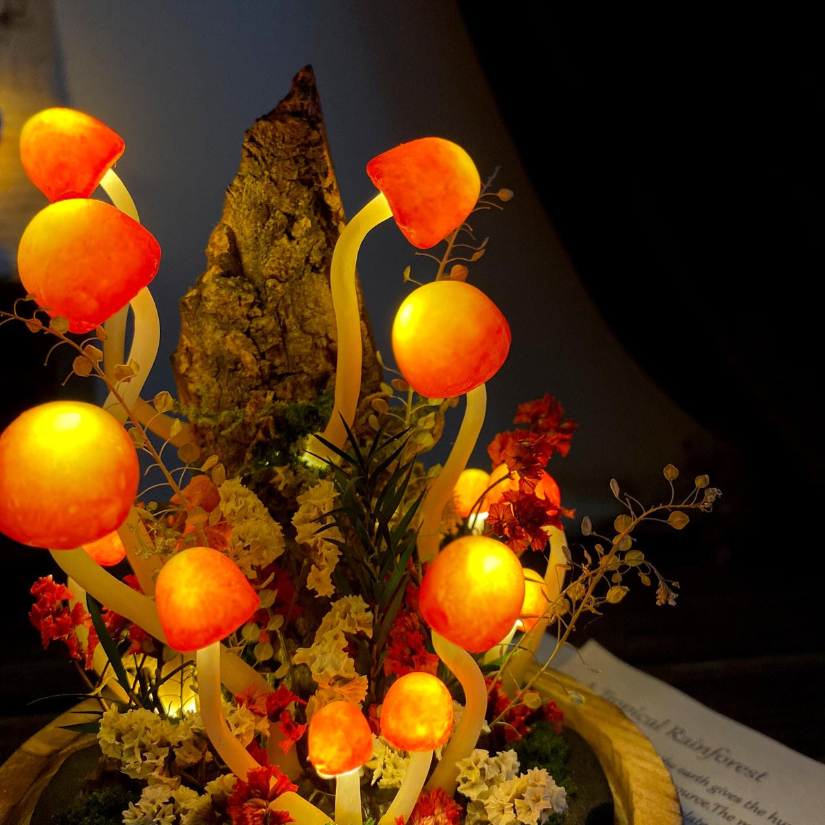 Enchanted Mushroom Forest Handmade Night Light-Glowing Home Decor