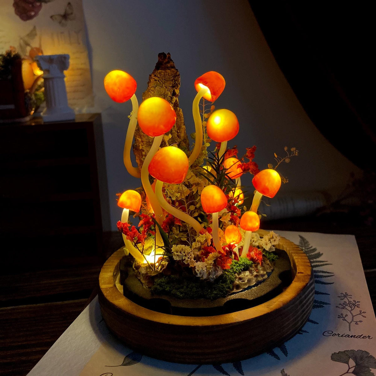 Enchanted Mushroom Forest Handmade Night Light-Glowing Home Decor