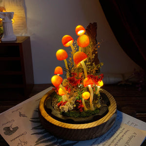Enchanted Mushroom Forest Handmade Night Light-Glowing Home Decor