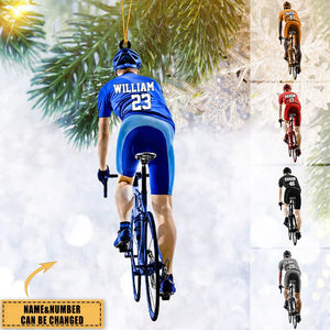 New Release Personalized Cyclist / Bike Riding Acrylic Ornament, Gift For Cyclists