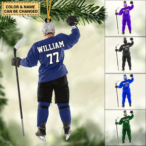 Personalized Ice Hockey Acrylic Ornament-Gift For Hockey Players