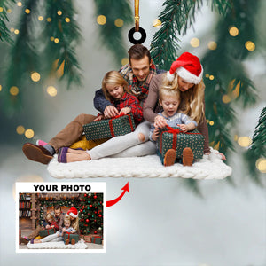 Personalized Family Upload Photo Christmas Ornament