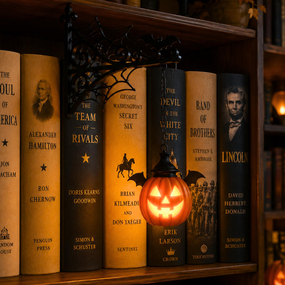 Ghost Lantern Bookend, Bookshelf Lamp