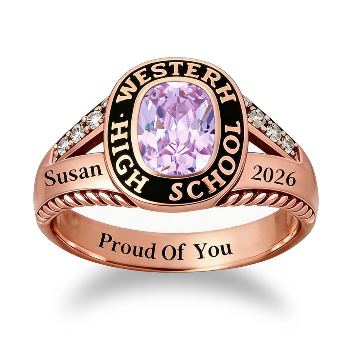 Personalized Graduation Class Birthstone Ring - Graduation Jewelry Gif ...