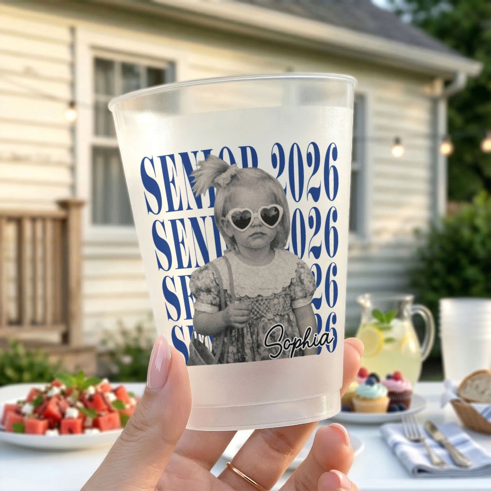Senior Custom Vintage Photo - Personalized Cups