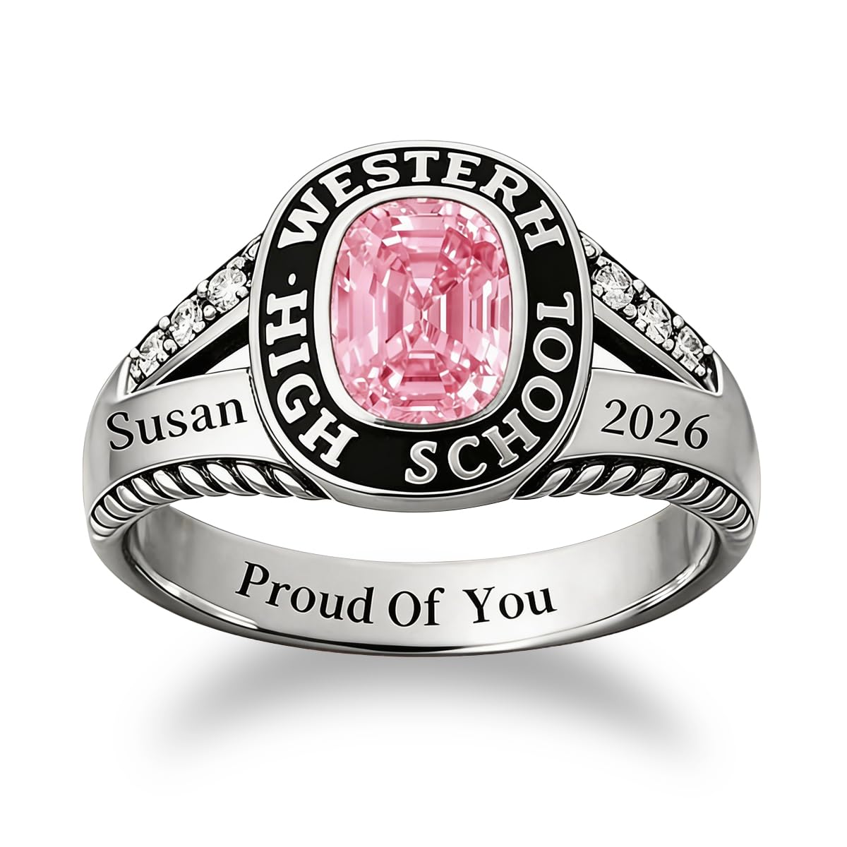 Personalized Graduation Class Birthstone Ring - Graduation Jewelry Gif ...