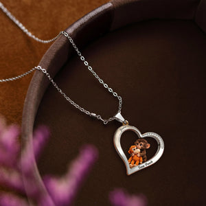 Team Punch - Personalized Monkey Lover Shaped Metal Pendant Necklace