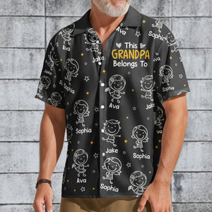This Grandpa/Dad Belongs To Kids- Personalized Hawaiian Shirt
