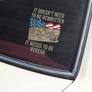 We The People US Flag Car Window Decal Sticker