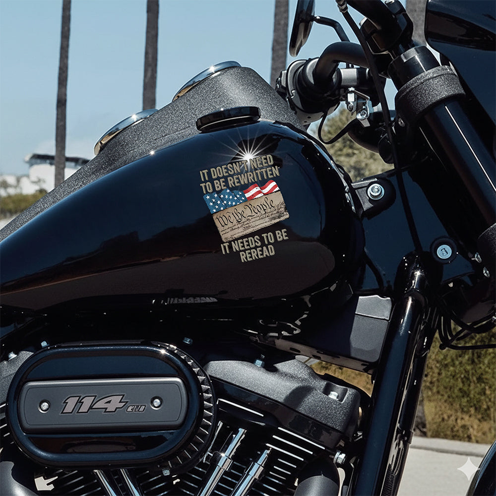 We The People US Flag Car Window Decal Sticker