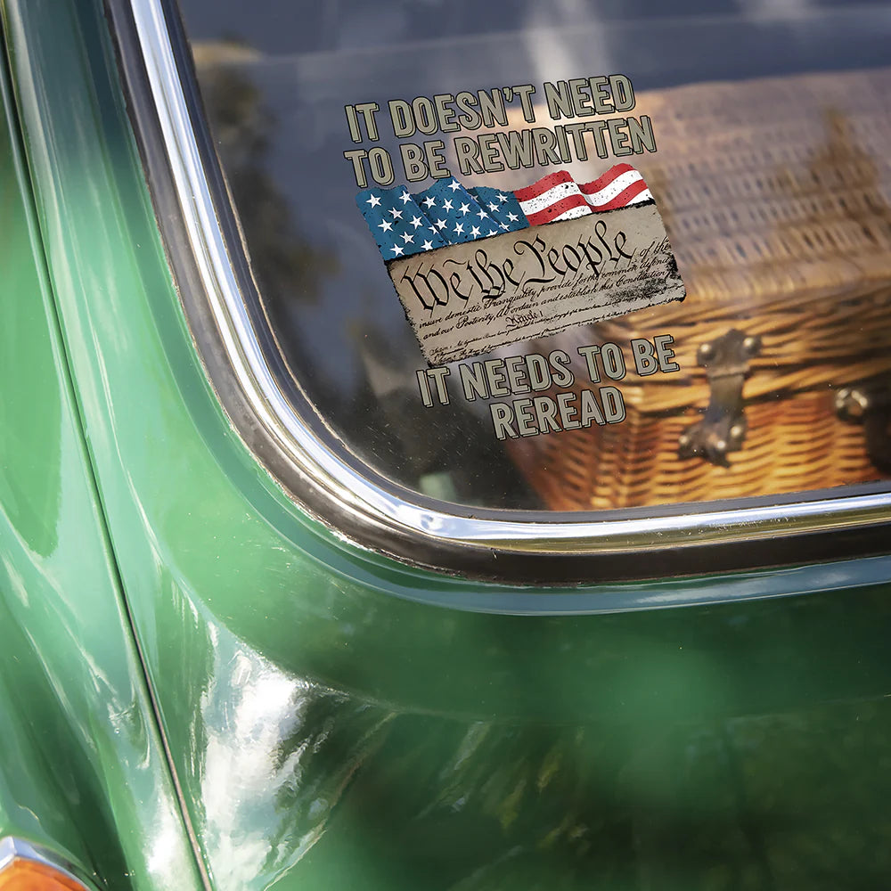 We The People US Flag Car Window Decal Sticker