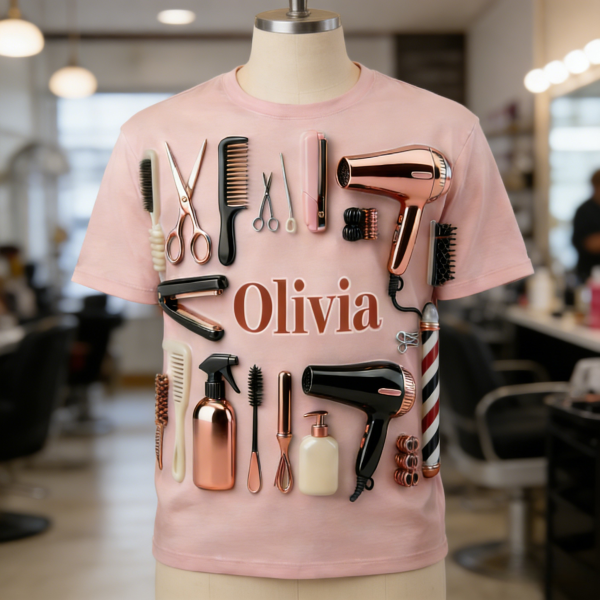 Proud Hair Stylist-Personalized Hairdresser Shirt