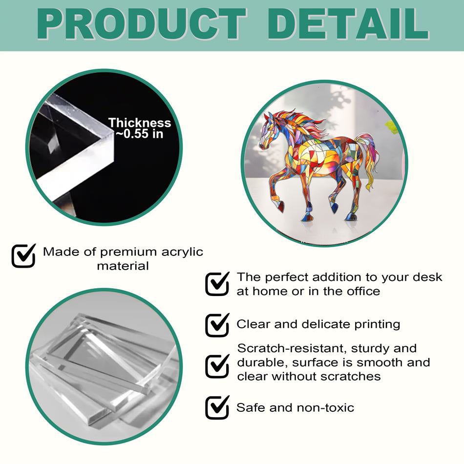 Colorful Horse Acrylic Plaque - Gift For Horse Lovers