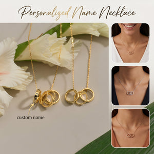 Personalized Engraved Circle Name Necklace -Perfect Mother's Day Gift