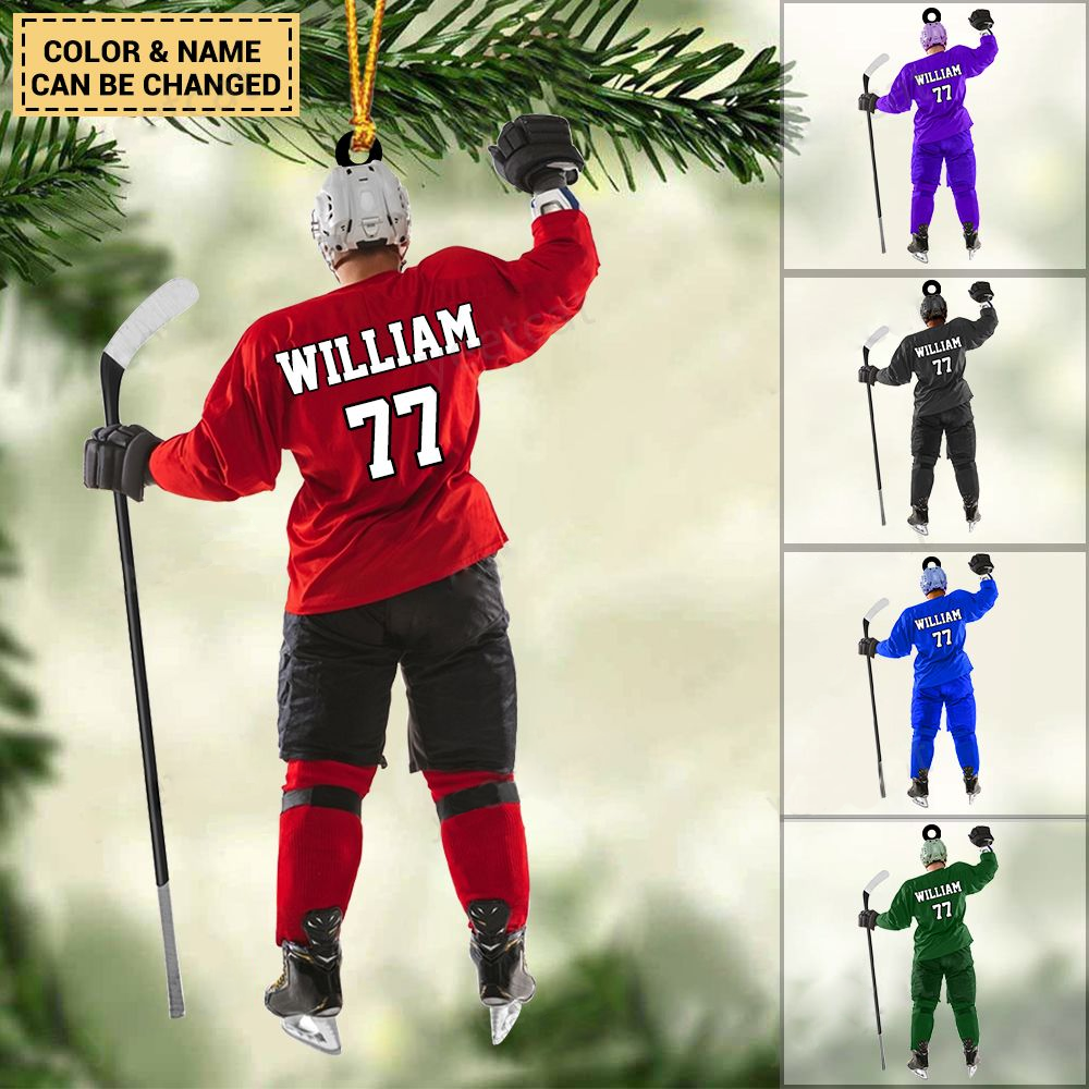 Personalized Ice Hockey Acrylic Ornament-Gift For Hockey Players
