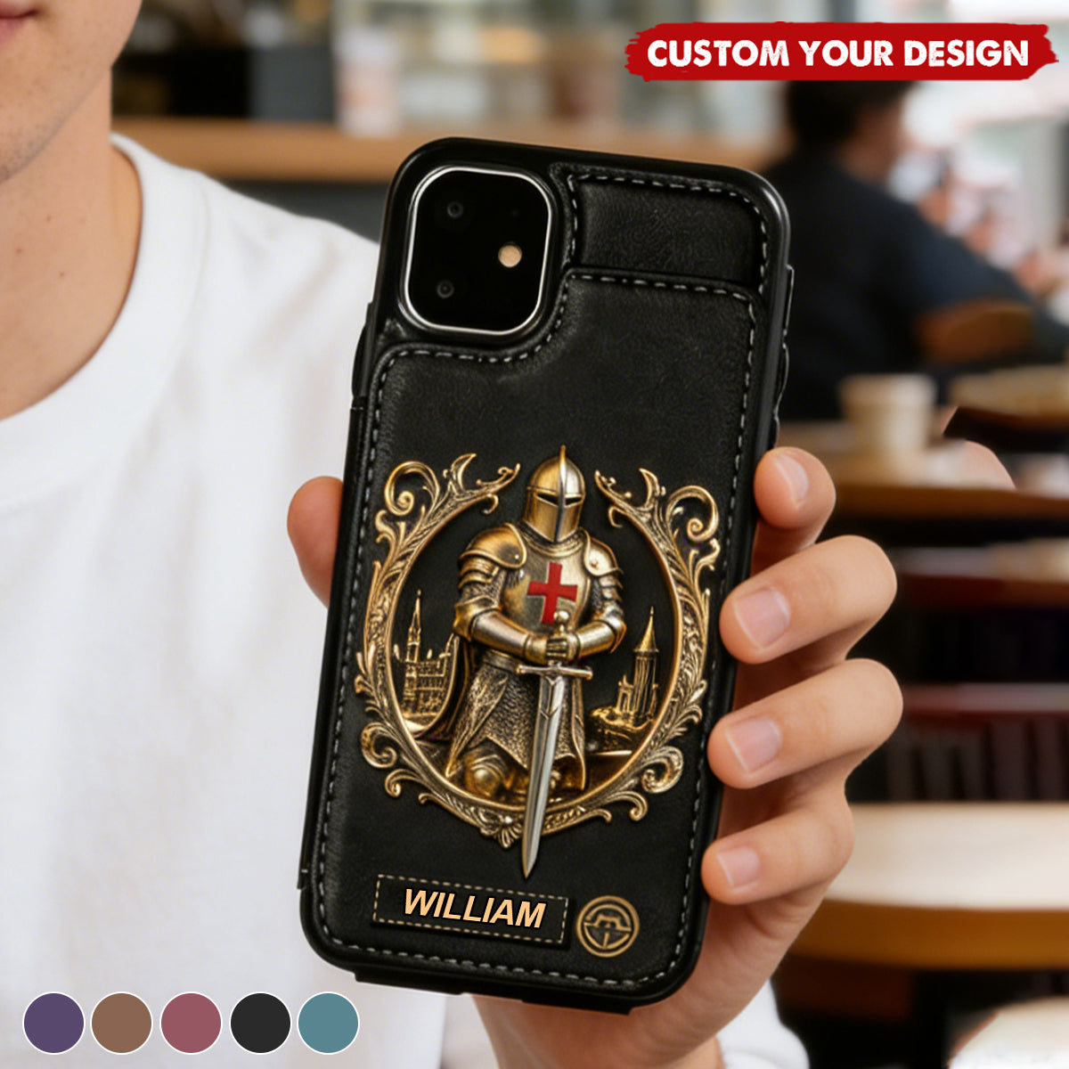 Knight Of God - Personalized Wallet Phone Case