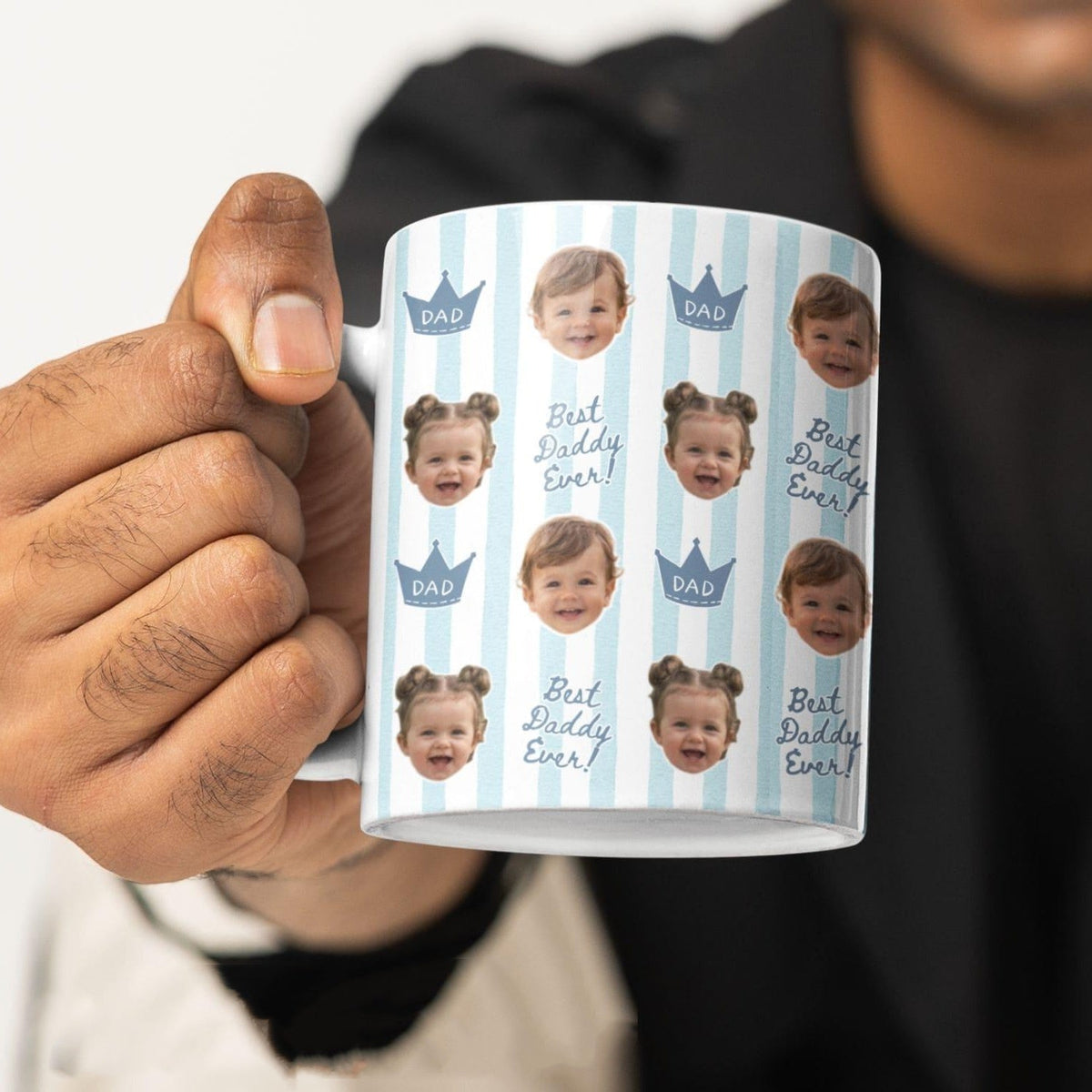 Personalized Photo Face Coffee Mug - Gift for Dad Grandpa