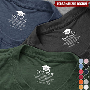 Personalized Graduation Shirt-Gifts Hidden Message For Graduated Son, Daughter