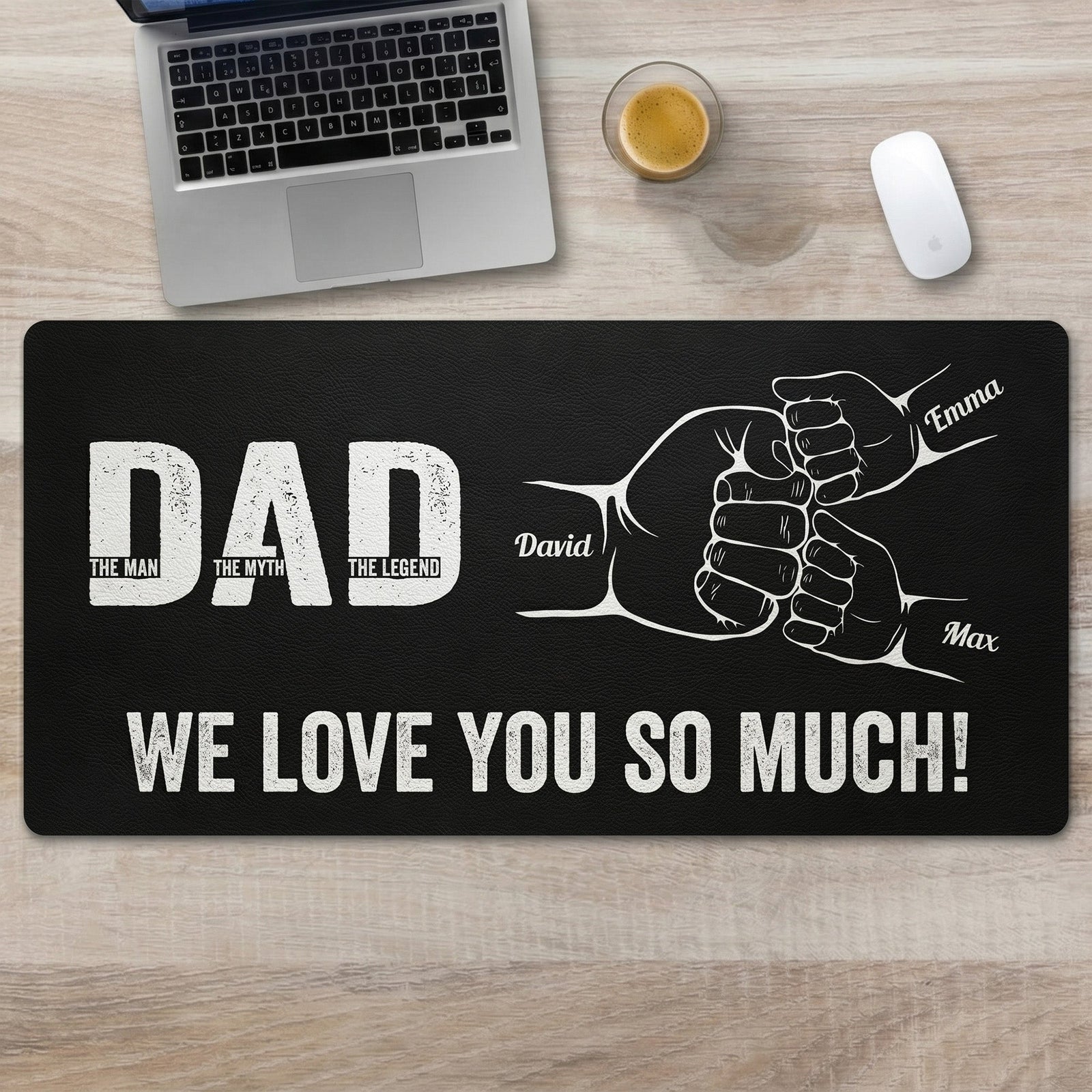 Dad The Man The Myth The Legend – Personalized Desk Mat | Father's Day Gift For Dad