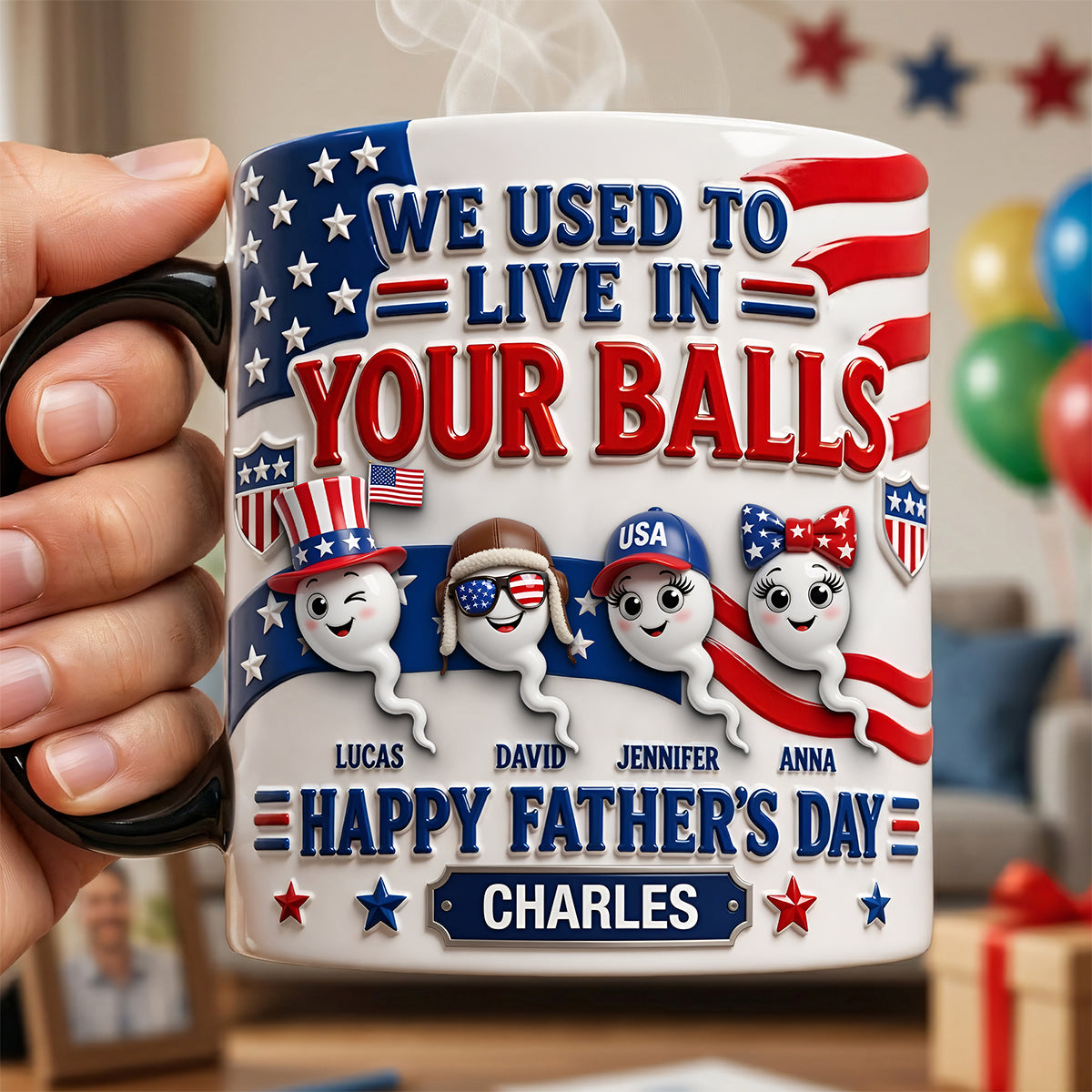 Personalized Creative Family Bond Mug - Gift For Dad Father's Day