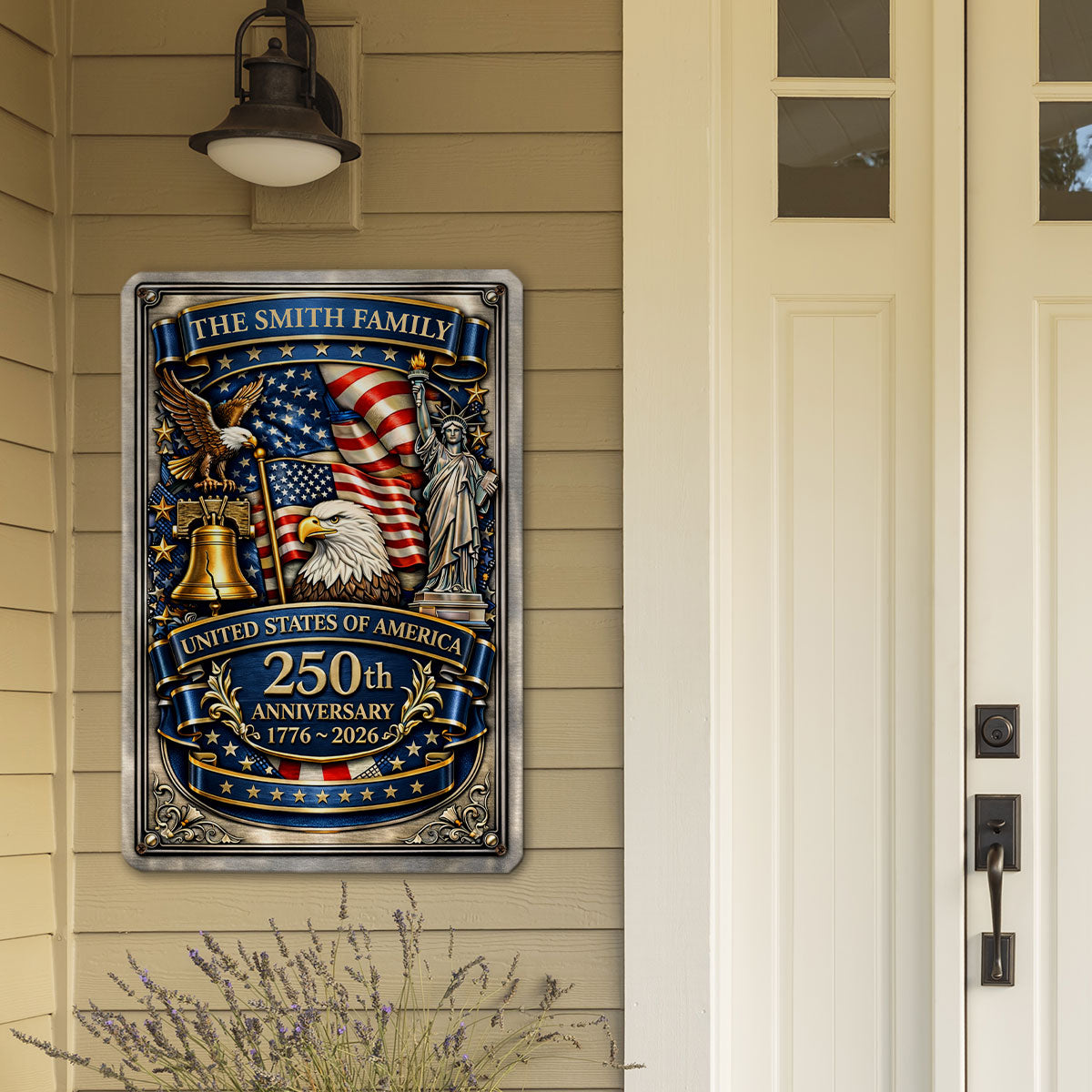America Anniversary - Personalized Custom Metal Sign