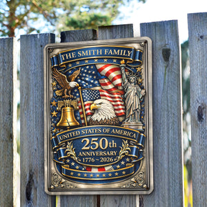 America Anniversary - Personalized Custom Metal Sign