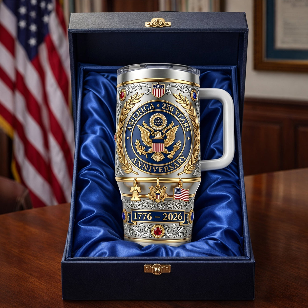 USA 250th Anniversary 40oz Tumbler – Gifts For Patriots
