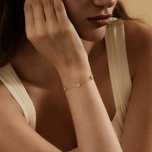 Personalized Butterfly Birthstone Bracelet - Gift For Her