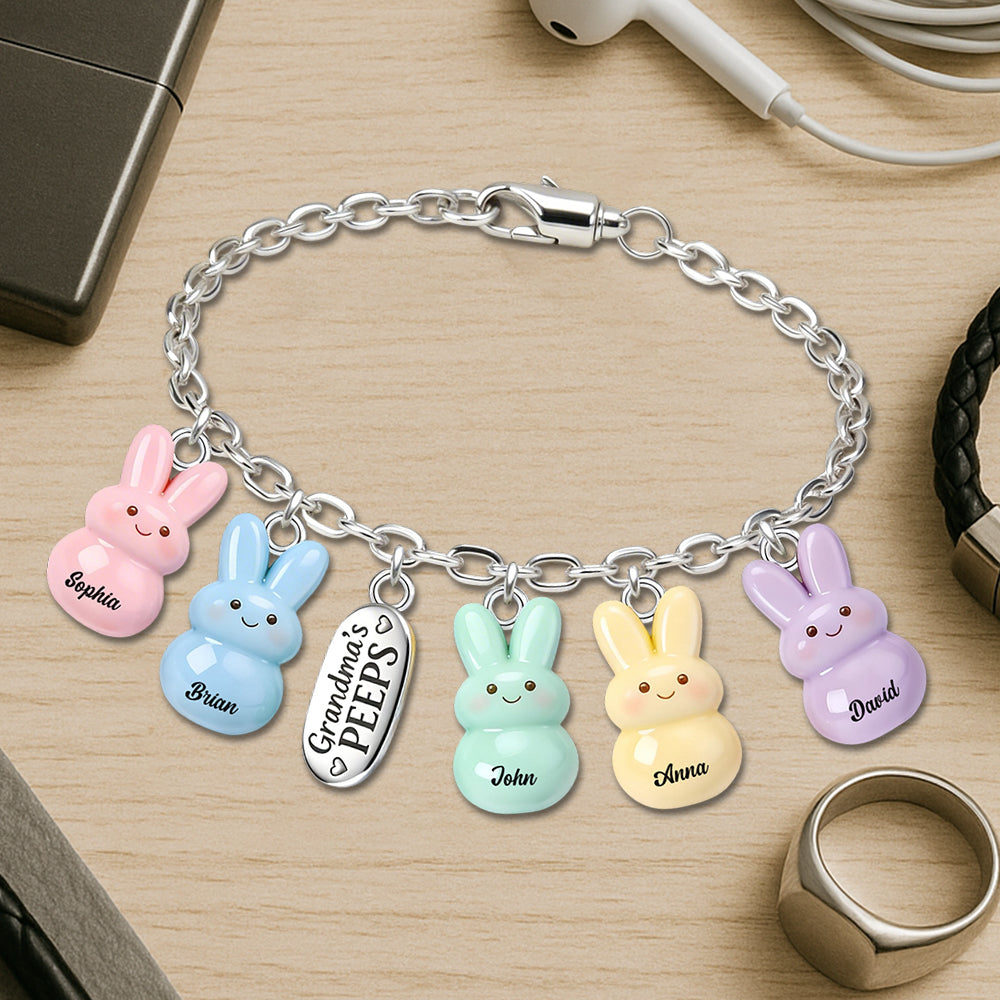 Grandma's kids- Personalized Grandma Bracelet With Charms