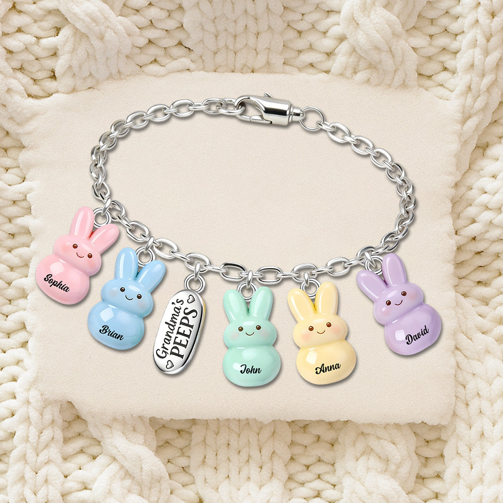 Grandma's kids- Personalized Grandma Bracelet With Charms