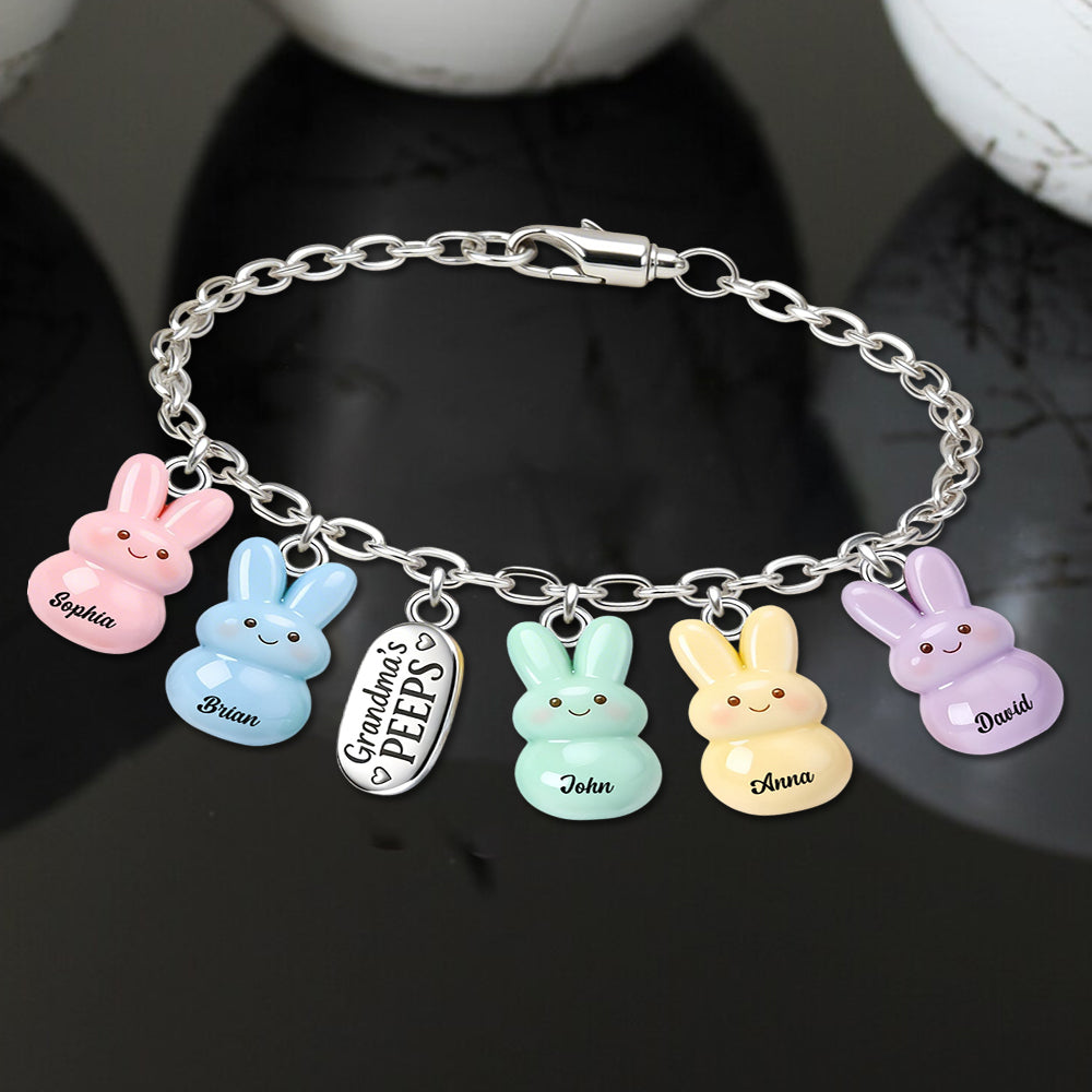 Grandma's kids- Personalized Grandma Bracelet With Charms