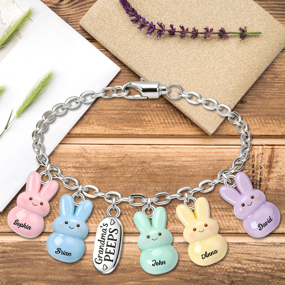 Grandma's kids- Personalized Grandma Bracelet With Charms