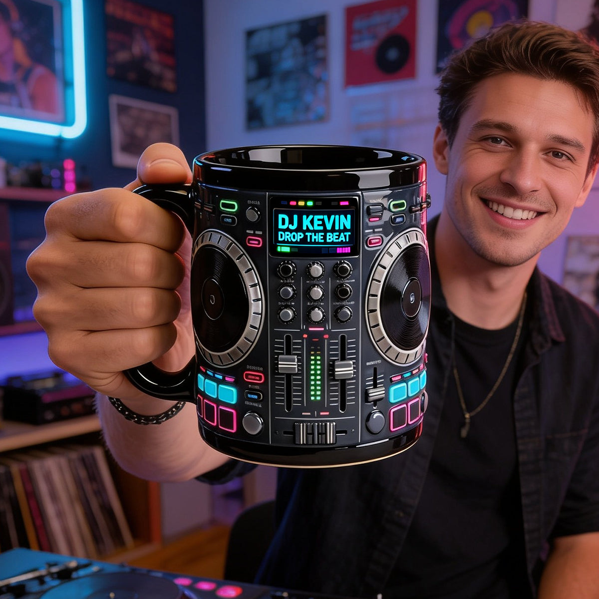 DJ Tables Coffee Mug Personalized Gifts For Disc Jockey