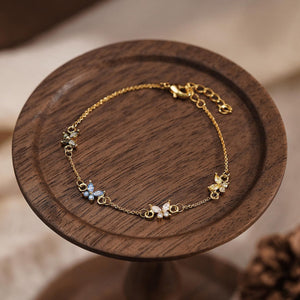 Personalized Butterfly Birthstone Bracelet - Gift For Her
