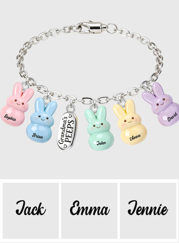 Grandma's kids- Personalized Grandma Bracelet With Charms