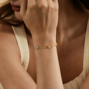 Personalized Butterfly Birthstone Bracelet - Gift For Her