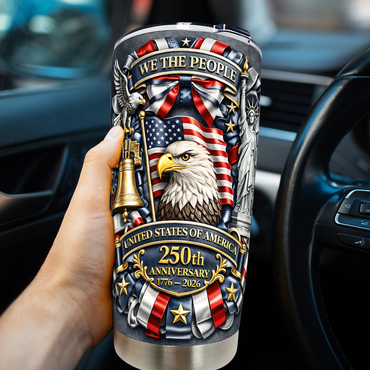 Personalized We The People Eagle Tumbler - Gift For US History Lovers