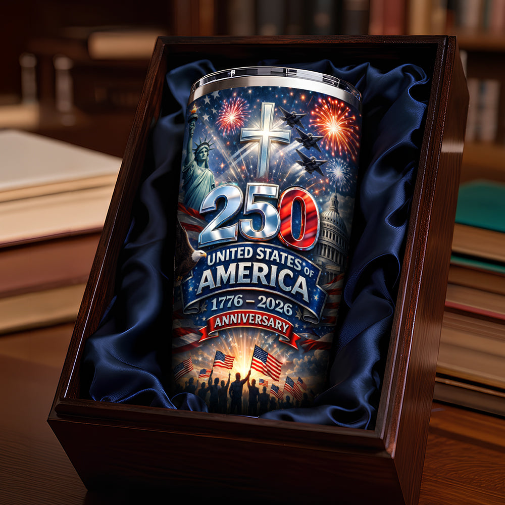 USA 250th Anniversary Tumbler - Personalized Gifts For Patriots