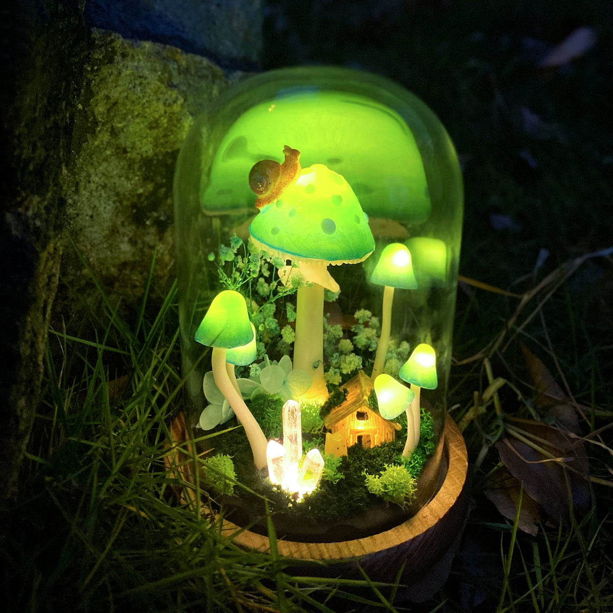 Enchanted Forest Mushroom Handmade Night Light