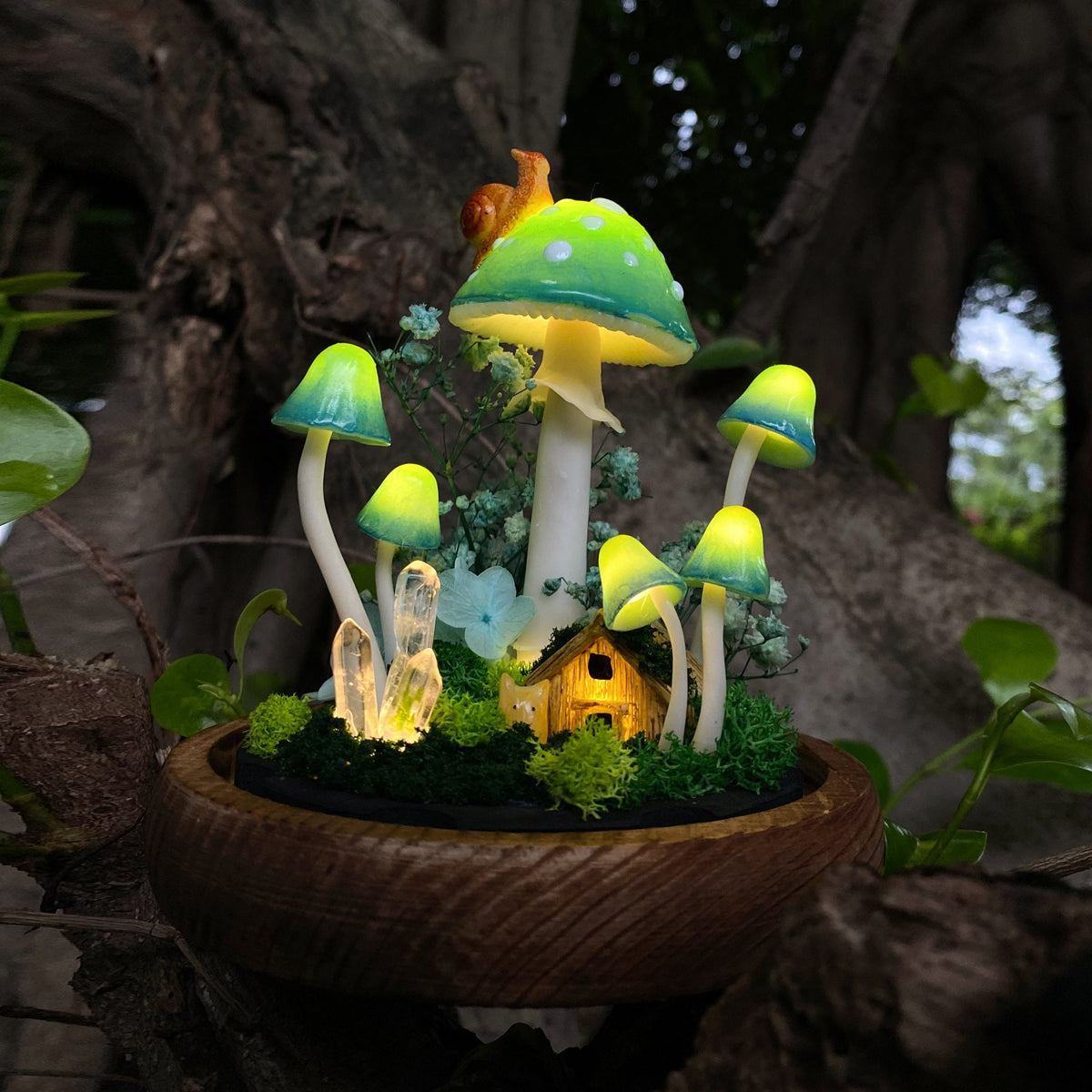 Enchanted Forest Mushroom Handmade Night Light